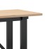 Mesa de centro marco O madera maciza pino y acero 160x40x45