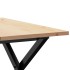 Mesa de centro marco X madera maciza pino y acero 60x60x40