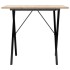 Mesa de comedor marco X madera maciza pino y acero 90x90x75