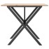 Mesa de comedor marco X madera maciza pino y acero 90x90x75