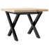 Mesa de centro marco X madera maciza pino y acero 50x50x35,5
