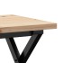 Mesa de centro marco X madera maciza pino y acero 50x50x35,5
