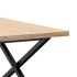 Mesa de centro marco X madera maciza pino y acero 80x80x45,5