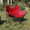 Sillas de camping con bolsillo plegables 2 unidades rojo