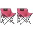 Sillas de camping con bolsillo plegables 2 unidades