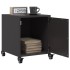 Mesitas de noche 2 uds acero negra 36x39x43,5