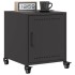 Mesitas de noche 2 uds acero negra 36x39x43,5