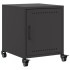 Mesitas de noche 2 uds acero negra 36x39x43,5