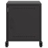 Mesitas de noche 2 uds acero negra 36x39x43,5