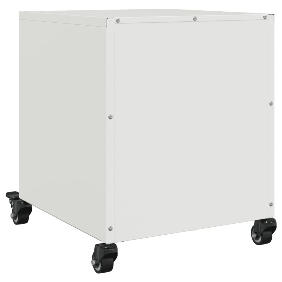 Mesita de noche acero blanco 36x39x43,5