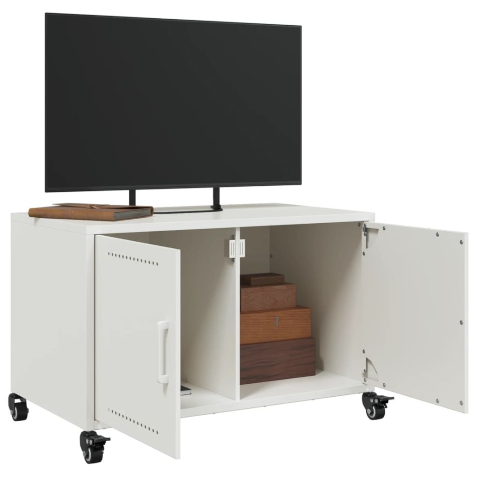 Mueble para TV acero laminado en frío blanco 68x39x43,5