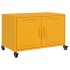 Mueble TV acero laminado en frío amarillo mostaza 68x39x43,5