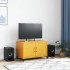 Mueble TV acero laminado en frío amarillo mostaza 68x39x43,5