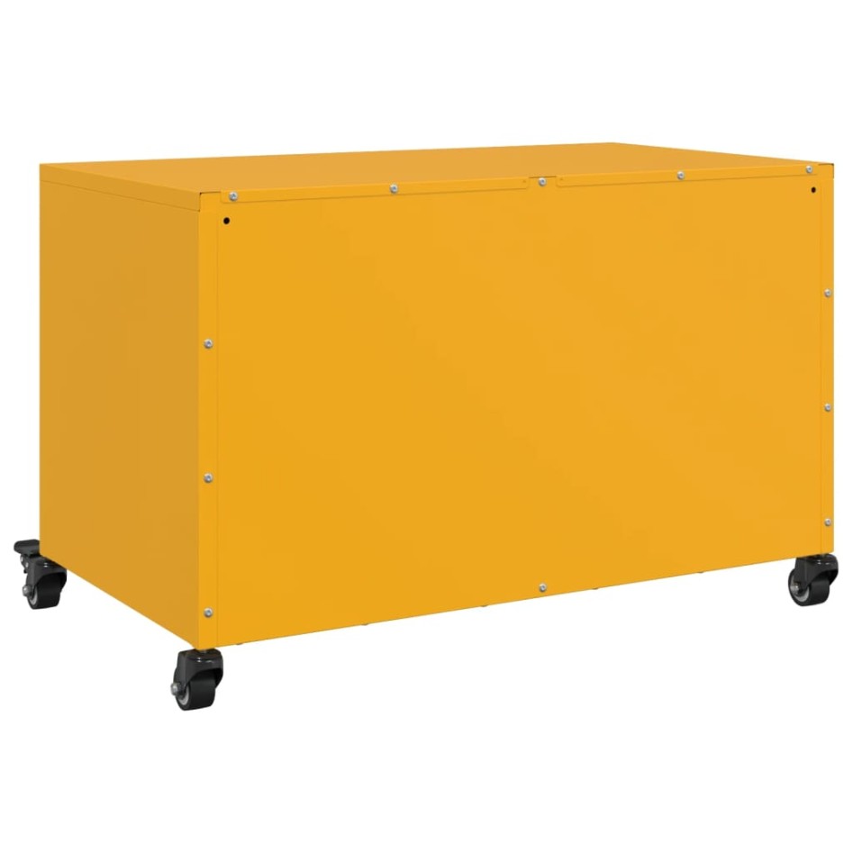 Mueble TV acero laminado en frío amarillo mostaza 68x39x43,5