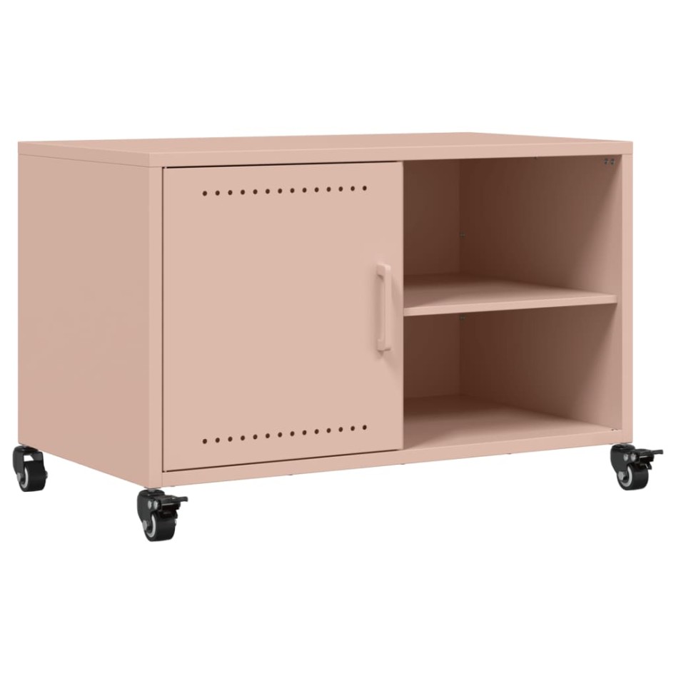 Mueble de TV acero rosa 68x39x43,5