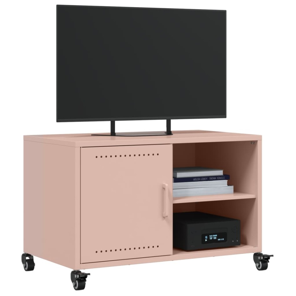 Mueble de TV acero rosa 68x39x43,5