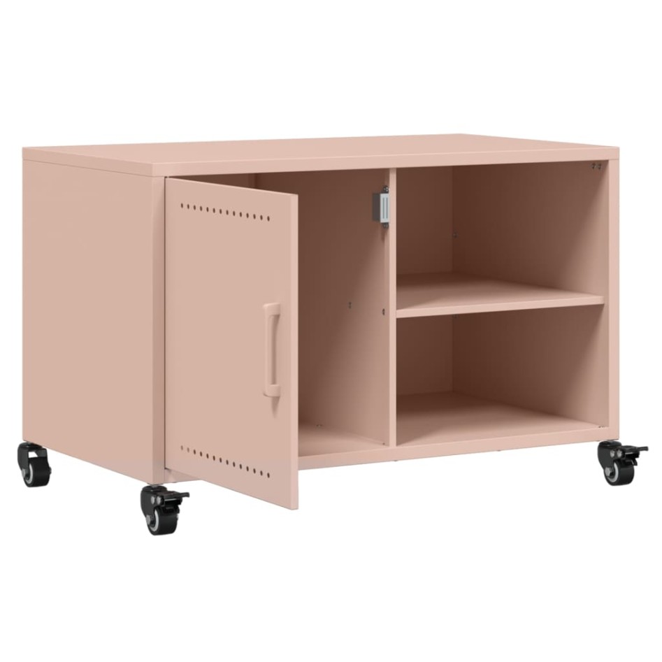 Mueble de TV acero rosa 68x39x43,5