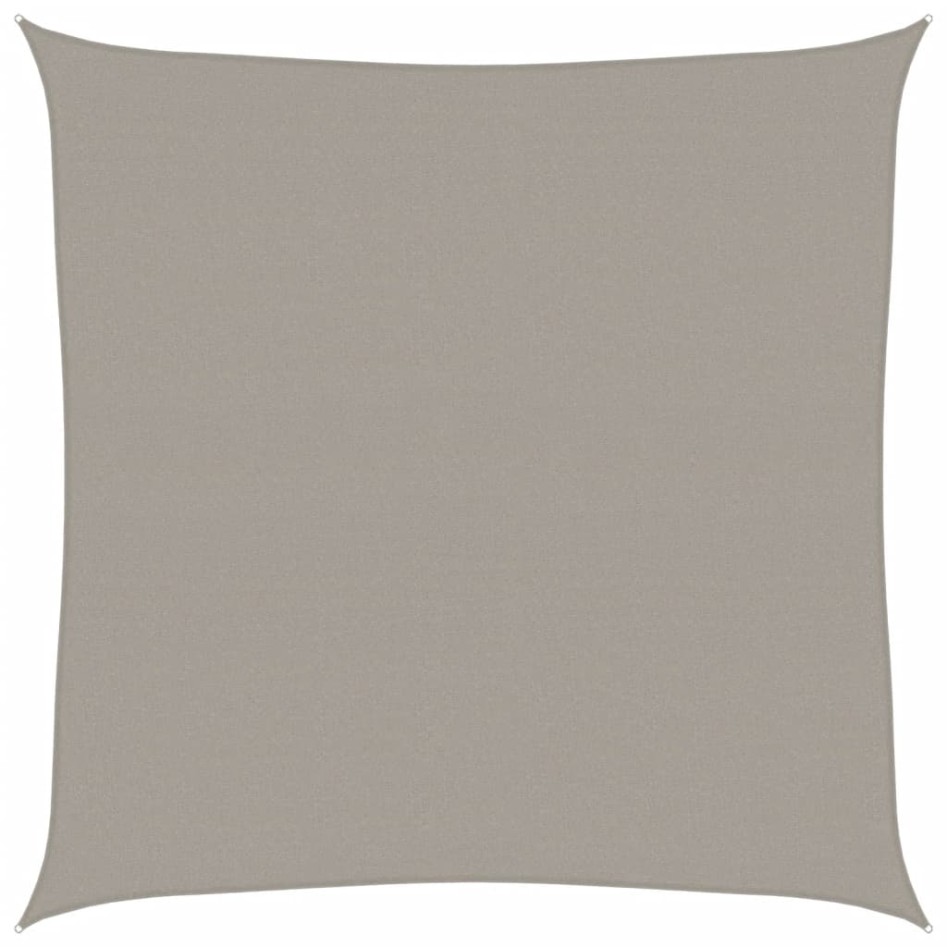 Toldo de vela cuadrado HDPE gris claro 160 g/m² 5x5