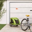 Remolque de bicicleta mascotas hierro tela Oxford verde