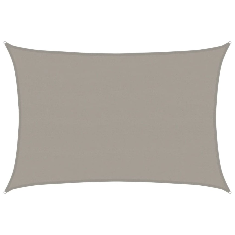Toldo de vela rectangular HDPE gris claro 160 g/m² 5x6