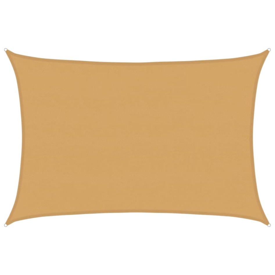 Toldo de vela rectangular HDPE arena 160 g/m² 5x6