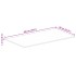 Tablero mesa rectangular madera maciza reciclada 100x60x1,5