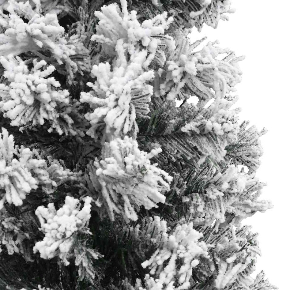 Árbol de Navidad artificial delgado verde con nieve PVC 240