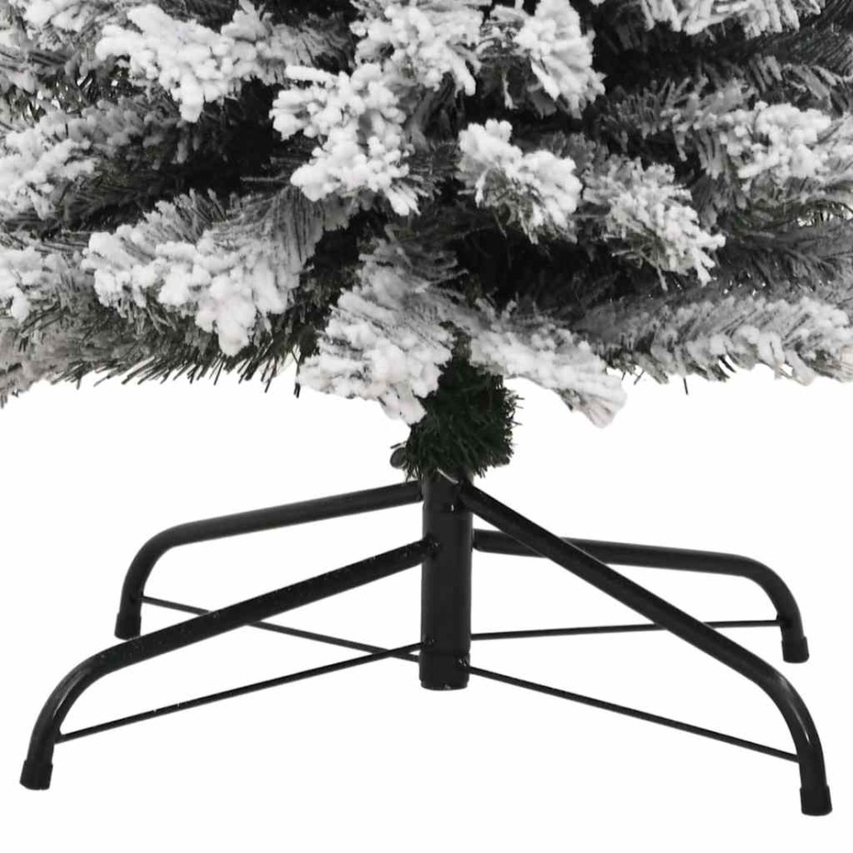 Árbol de Navidad artificial delgado verde con nieve PVC 240