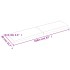 Tablero mesa madera tratada borde vivo marrón 160x40x(2-6)