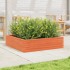 Jardinera de madera maciza pino marrón cera 90x90x23