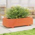 Jardinera de madera maciza de pino marrón cera 90x40x26,5