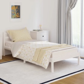 Estructura de cama sin colchón madera pino blanco 90x200