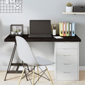 Tablero mesa madera roble tratada marrón oscuro 120x50x(2-4)