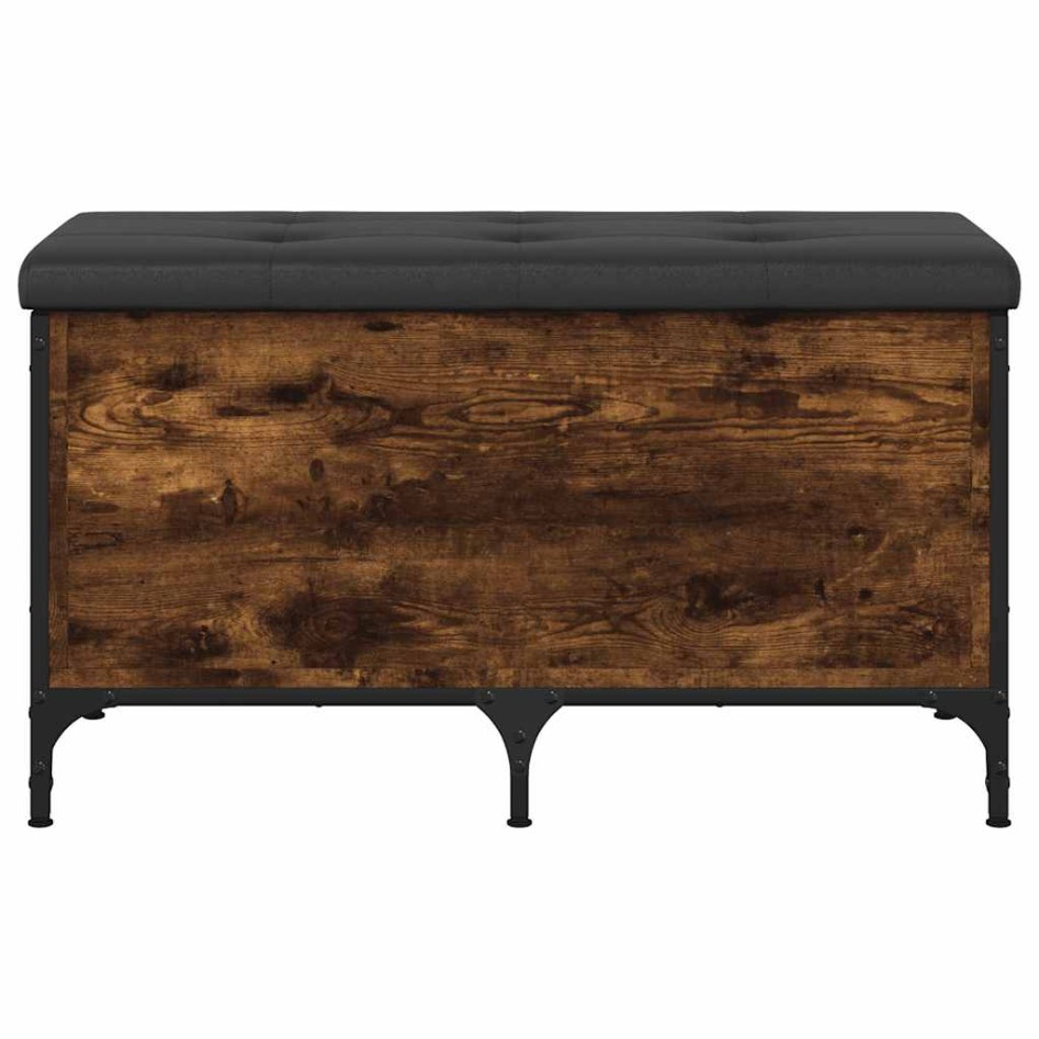 Banco con almacenaje madera ingeniería roble ahumado