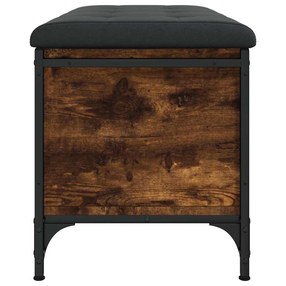 Banco con almacenaje madera ingeniería roble ahumado