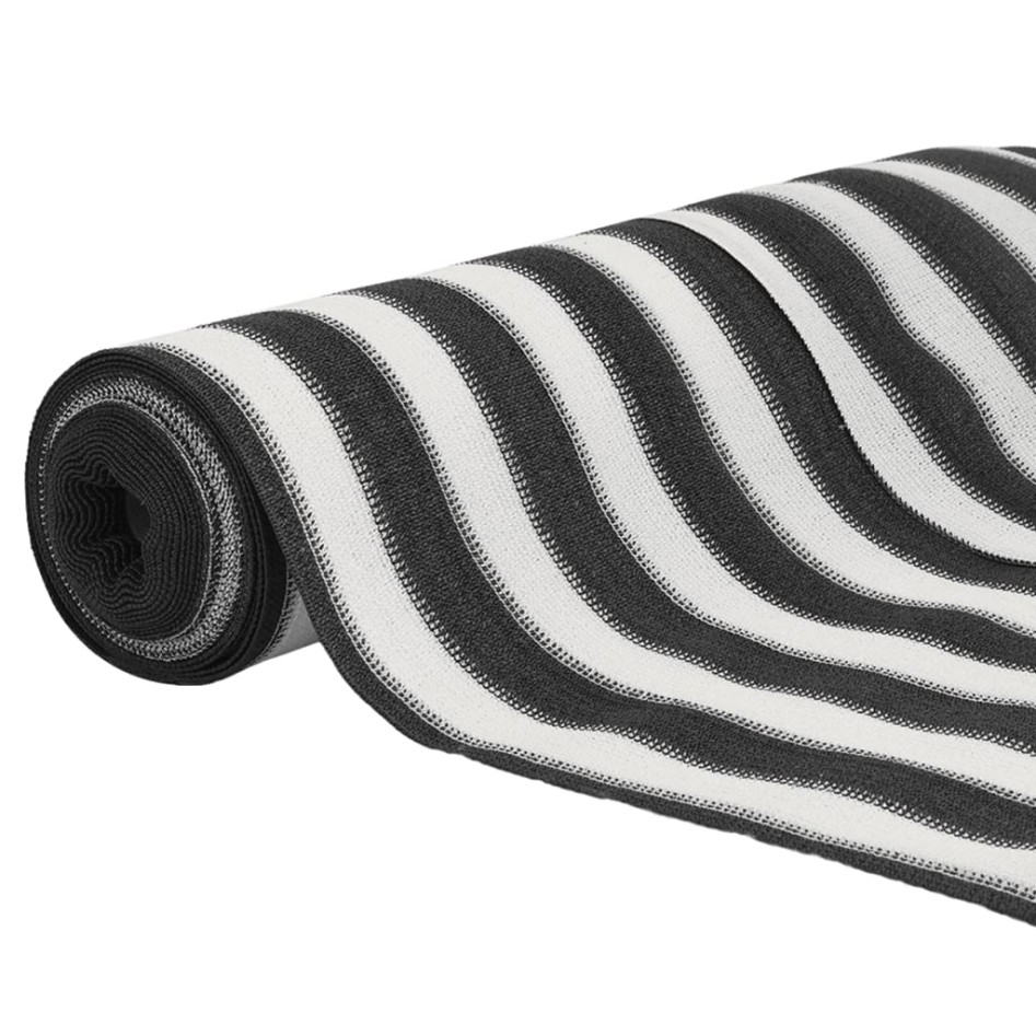 Red de privacidad HDPE gris antracita blanco 1,5x25 m 150