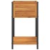 Jardinera con estante madera maciza acacia y acero 45x45x80
