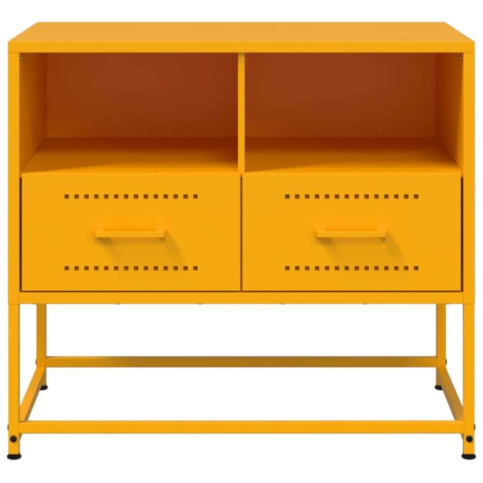 Mueble para TV de acero amarillo mostaza 68x39x60,5