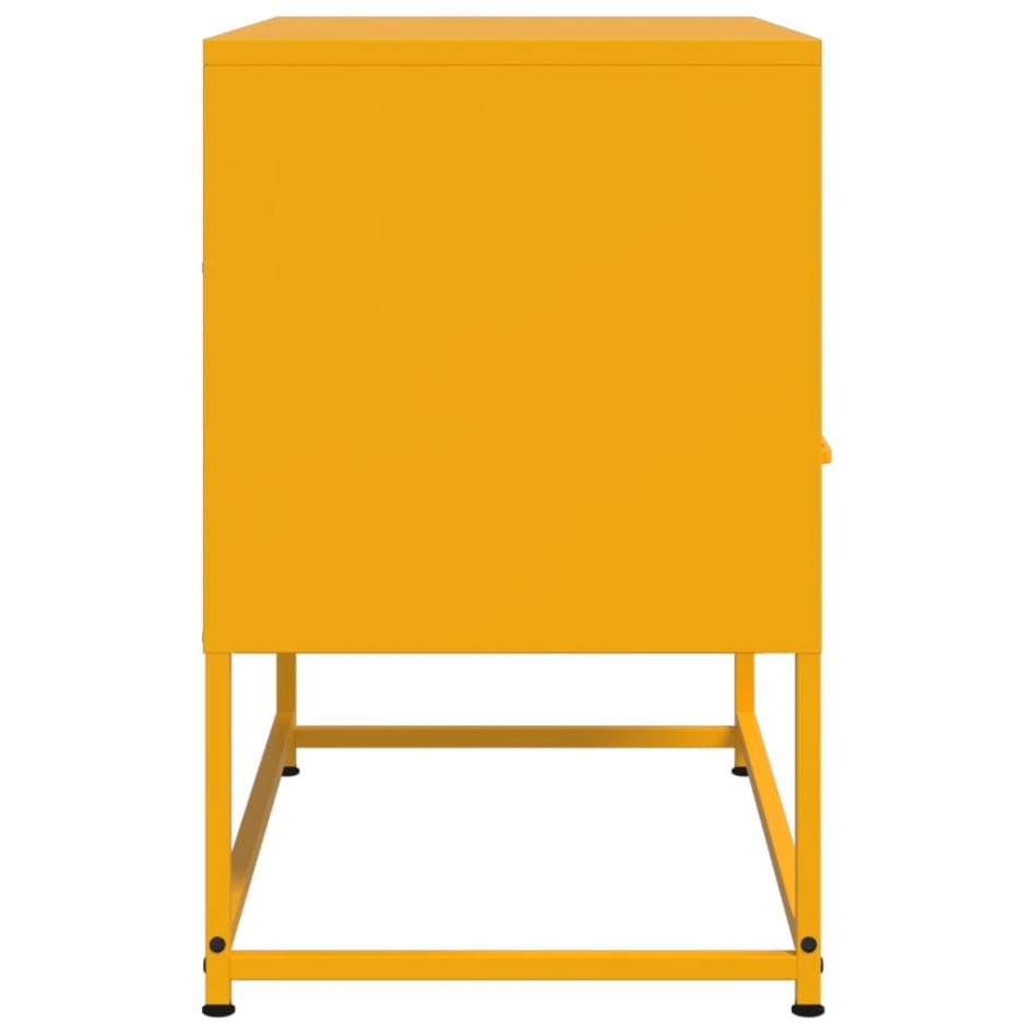 Mueble para TV de acero amarillo mostaza 68x39x60,5