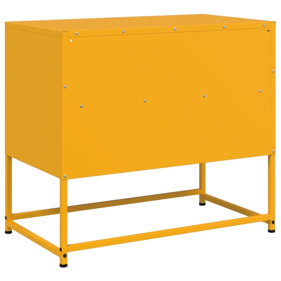 Mueble para TV de acero amarillo mostaza 68x39x60,5