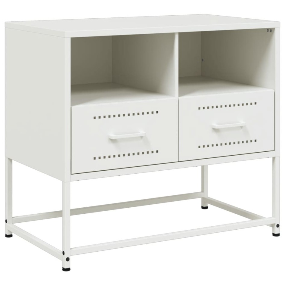 Mueble para TV de acero blanco 68x39x60,5