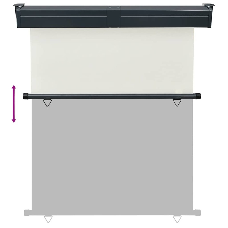 Toldo lateral de balcón color crema 145x250