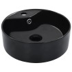 Lavabo con rebosadero 36x13 cm cerámica negro