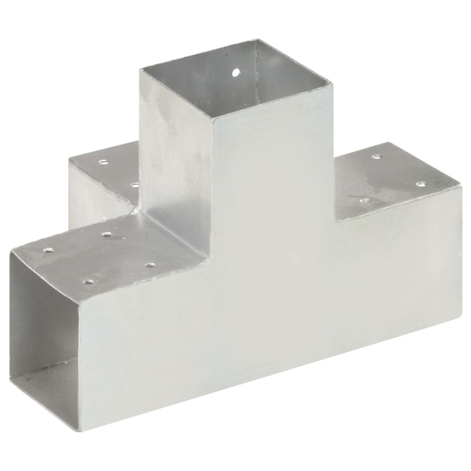 Conectores de postes en X 4 uds metal galvanizado 91x91