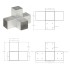 Conectores de postes en X 4 uds metal galvanizado 91x91