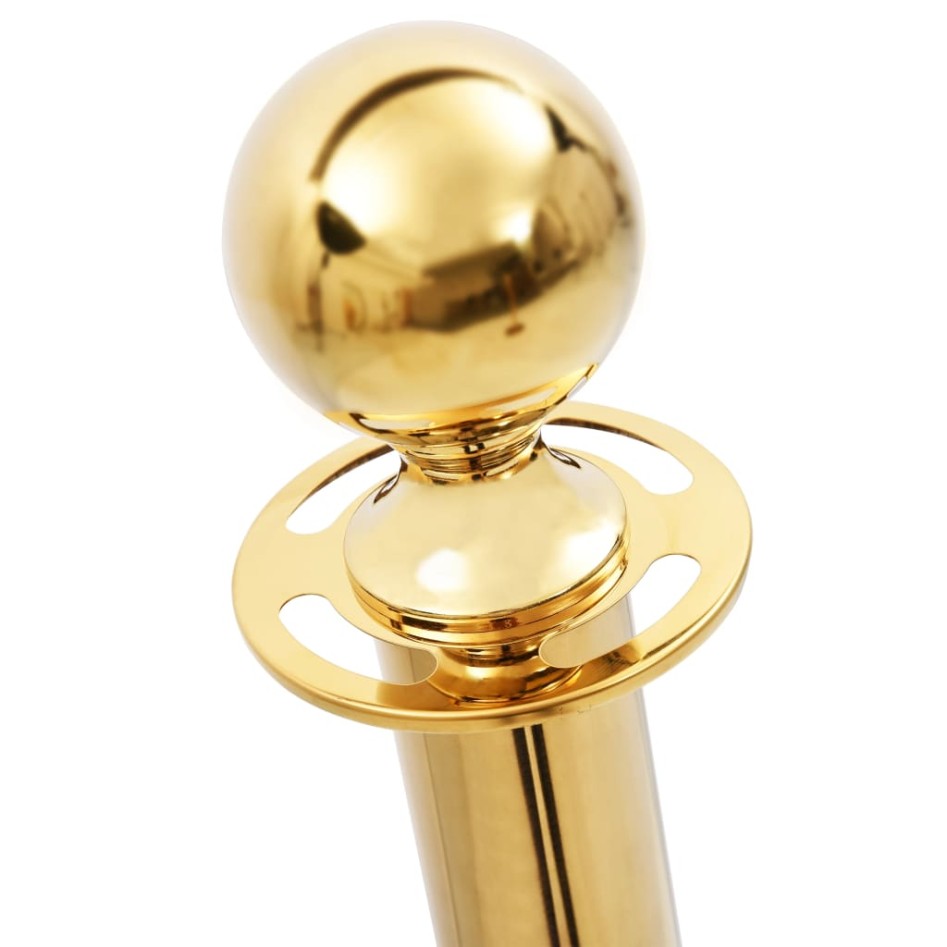 Barrera portátil colas VIP 3 pzas acero inoxidable