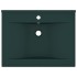 Lavabo de lujo con grifo cerámica verde oscuro 60x46