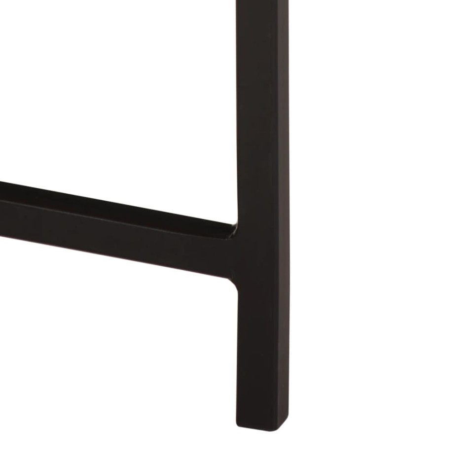 Mesas de centro apilables 3 pzas madera maciza mango y