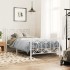 Estructura cama sin colchón con estribo metal blanco 100x190