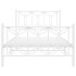 Estructura cama sin colchón con estribo metal blanco 100x190